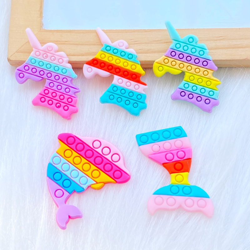 Embellishment Glue Craft - 20Pcs 새로운 귀여운 Fishtail 유니콘 돌고래