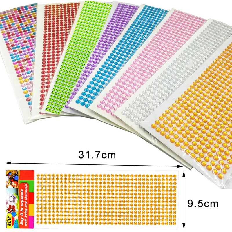 900/504Pcs 블링 아크릴 라인 석 스티커 시트  - Embellishment Glue Craft 리뷰 및 가격