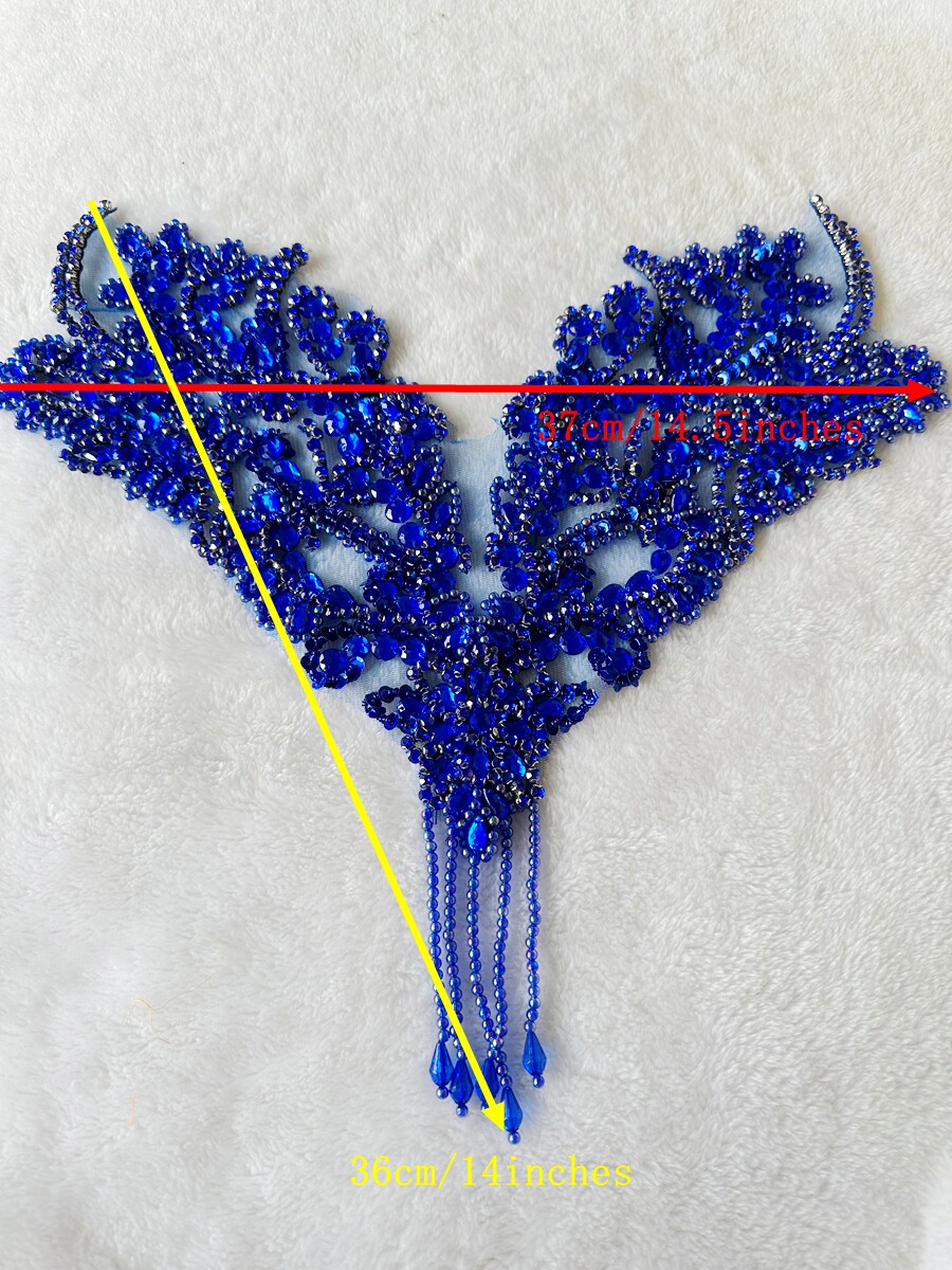 손바느질 비즈 라인스톤 아플리케 패치 스윗하트 칼라 장 - Sew On Rhinestone 리뷰 및 가격