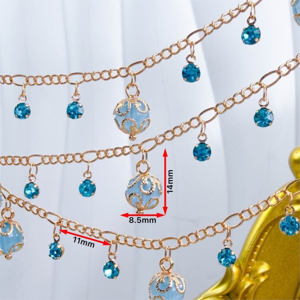 0.5미터/1미터 유리 비즈 라인스톤 댕글 참 장식 황 - Pearl Trim Chain 리뷰 및 가격
